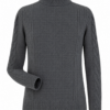 Dark Grey Cable Knit Turtleneck Sweater