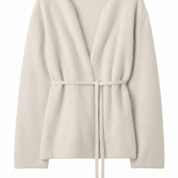 Off-White Oversized Wrap Sweater with Belt